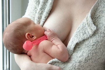 breastfeeding or artificial concept. pros
