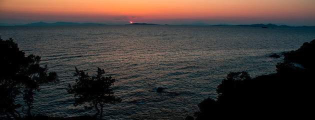 Sunset over the mediterranean