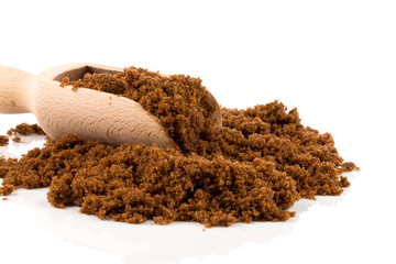 Brown sugar on white