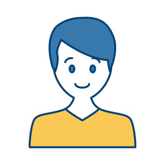 Man avatar cartoon icon vector illustration graphic design