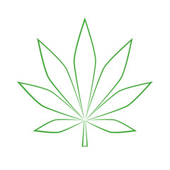 cannabis blatt grün