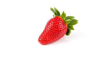 Red ripe strawberry fruits