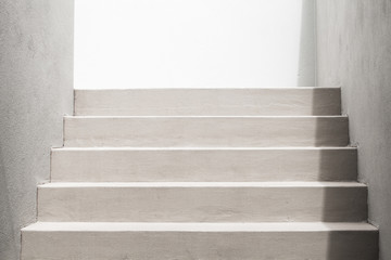 White stairs, empty modern interior