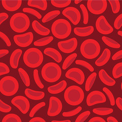 Blood Cells in a repeat pattern - Vector illustration
