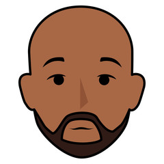 young man head avatar character