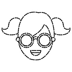 Woman smiling cartoon icon vector illustration graphic design