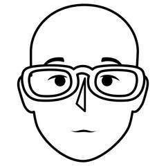young man head avatar character