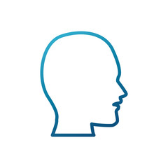 Man head silhouette icon vector illustration graphic design