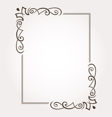 Fancy frame and page decoration. Vector illustration