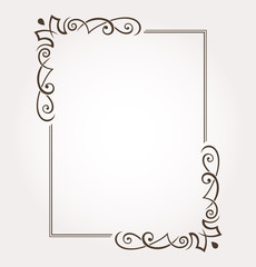 Fancy frame and page decoration. Vector illustration