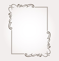Fancy frame and page decoration. Vector illustration