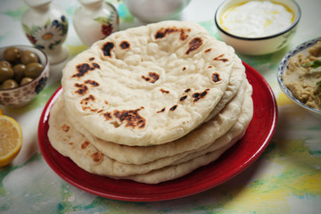 Home made turkish pita bread
