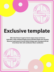 Vector abstract design banner. Exclusive web template