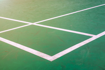 white line on badminton court