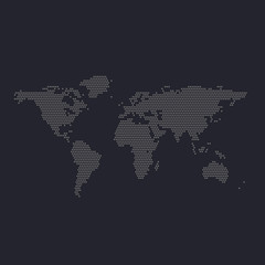 Fototapeta na wymiar Vector Dotted World Map