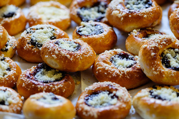Freshly baked traditional czech cookies