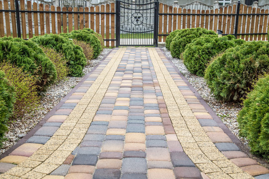 Paving Cube In Garden At House