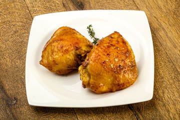 Roasted chicken thighs