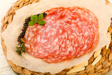 Sliced salami