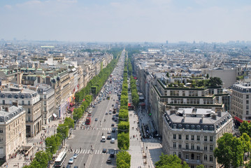 Fototapeta premium View of the Champs Elysees.