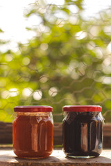 Two jars of jam