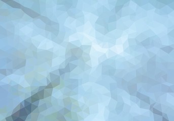 Colorful background consisting of light and dark blue triangles. Mosaic backdrop of geometric elements. Abstract stacked pattern 