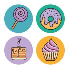 set of sweets design
