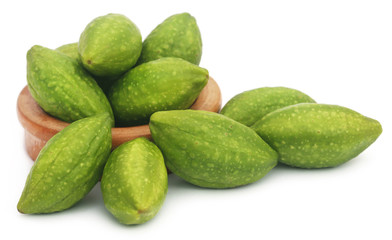 Fresh green medicinal haritaki fruits