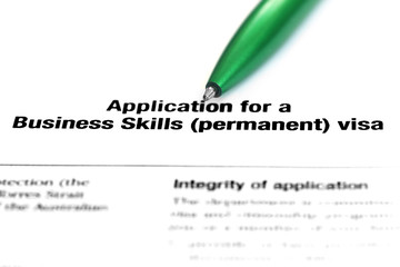 Visa application form