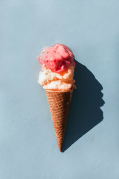 Strawberry Ice Cream Cone
