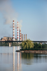 Fototapeta premium Factory on the river