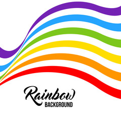 Rainbow background LGBT colors. Abstract geometric pattern. Vector illustration. Wavy LGBT flag. 