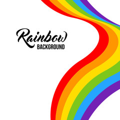 Rainbow background LGBT colors. Abstract geometric pattern. Vector illustration. Wavy LGBT flag. 