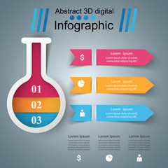 Tube experiments. Abstract infographics Vector eps 10