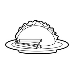 fast food taco mexican menu restaurant vector illustration