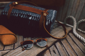 Sunglasses and Blanket