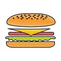 fast food sandwich menu restaurant lunch vector illustration