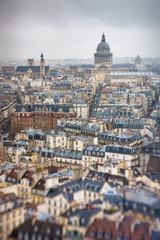 Fototapeta na wymiar Latin Quarter and Pantheon in Paris