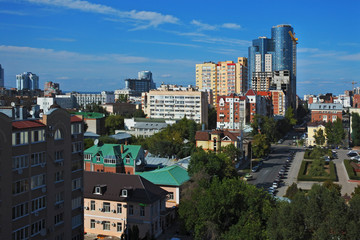 Fototapeta na wymiar Samara, view of the city from above.