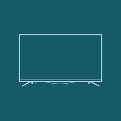 smart tv line vector icon
