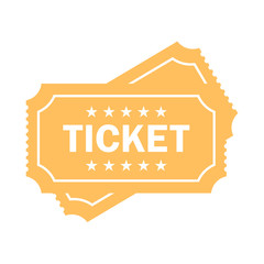 Cinema ticket vector icon