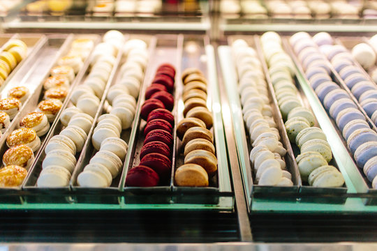 Assortment of french macarons for sale