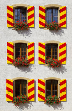 Windows pattern in Neuchatel, Switzerland