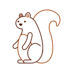 autumn season squirrel animal forest vector illustration