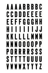 Letter stickers in alphabetical order