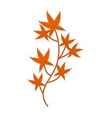 autumn tree branch leaves foliage botanical image vector illustration