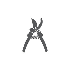 Garden pruner vector icon.