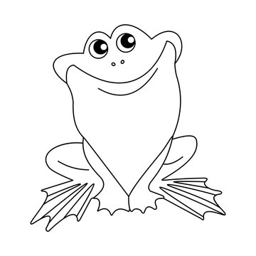Vector Cute Cartoon Frog