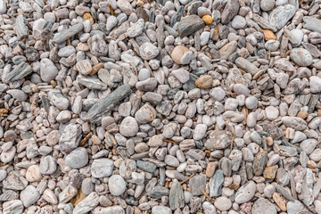 Beach pebbles and sea washed stones
