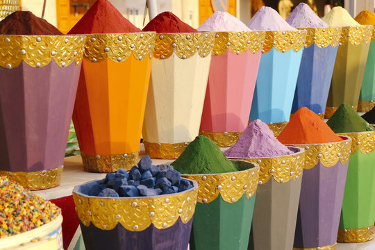 colourful moroccan spices.